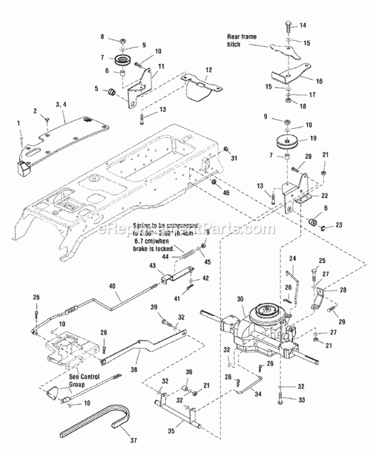 Transmission Group - Tuff Torq K46Q (986231) Diagram and Parts List for  Simplicity Lawn Tractor