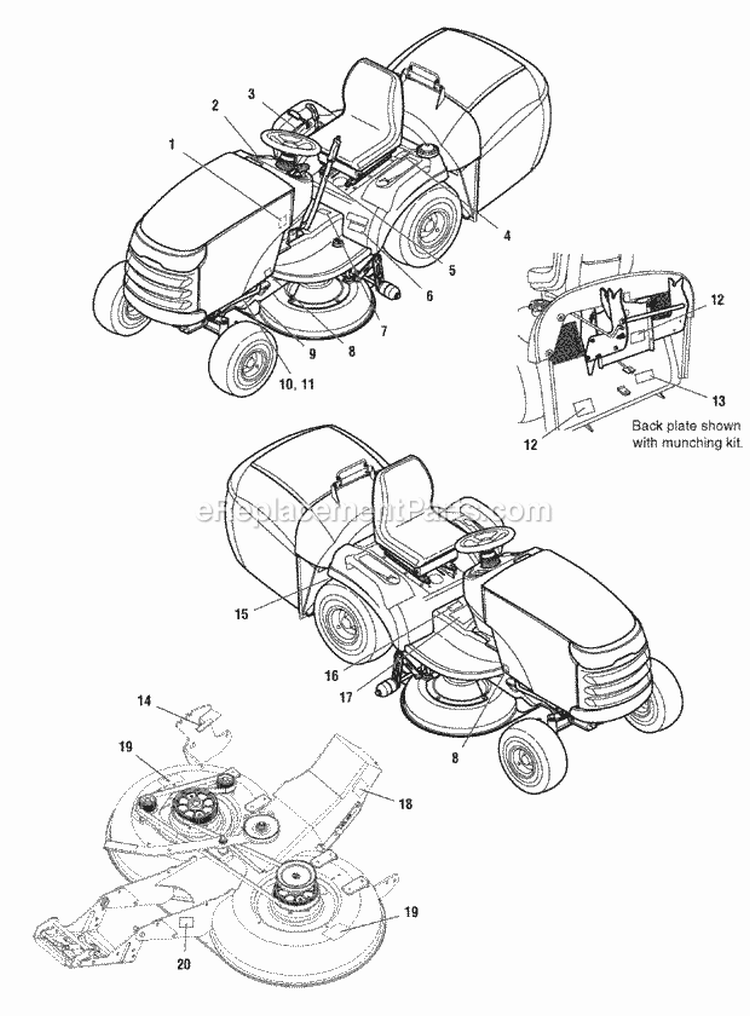 Decals Group - Safety  Common (C986263) Diagram and Parts List for  Simplicity Lawn Tractor