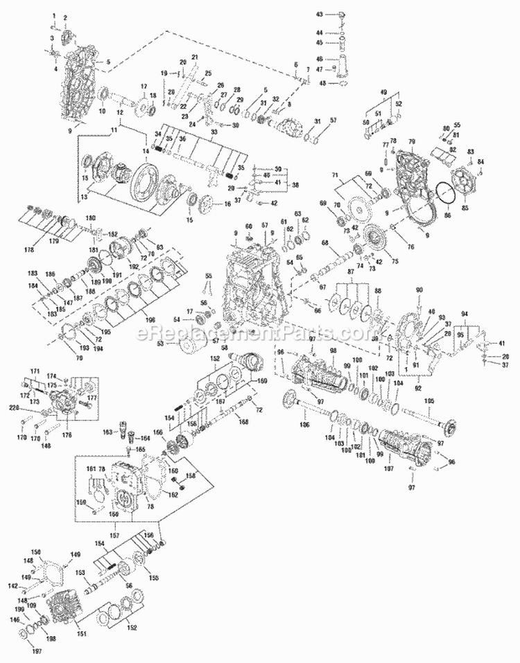 Transmission Service Parts - Tuff Torq K92A 2Wd (1723939) Diagram and Parts List for  Simplicity Lawn Tractor