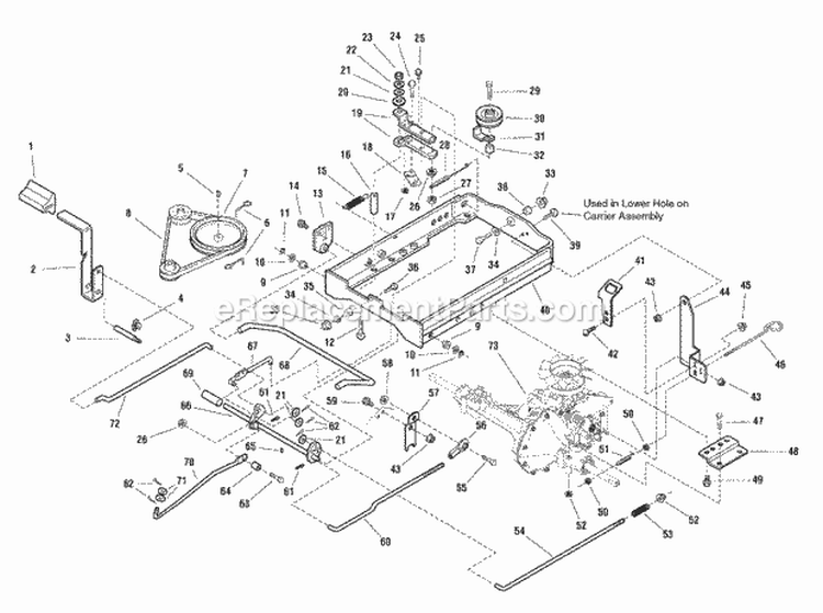Transmission Group - Hydro-Gear 340-0510 (986402 986649) Diagram and Parts List for  Simplicity Lawn Tractor