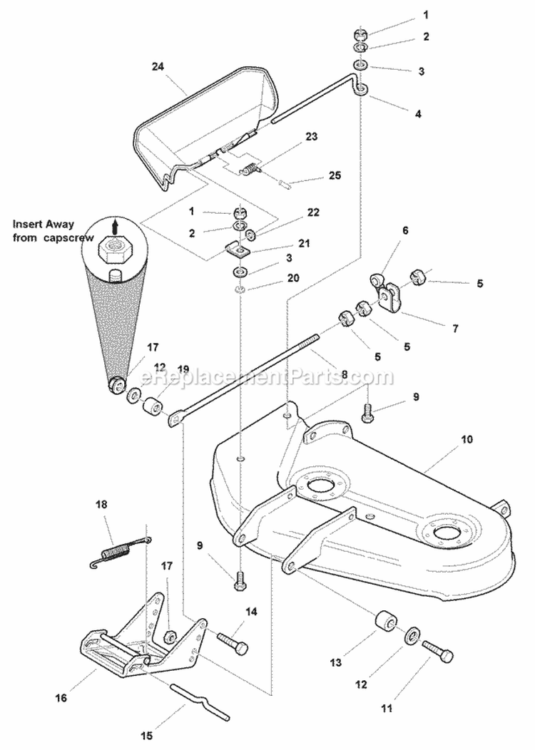 34 Mower Deck - Housing Hitch  Deflector (984418) Diagram and Parts List for  Simplicity Lawn Tractor
