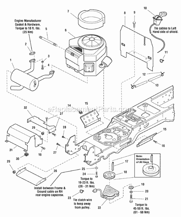 Engine Group - 20Hp 22Hp  23Hp Briggs  Stratton Vanguard Twin (985904 986651 986854 987113) Diagram and Parts List for  Simplicity Lawn Tractor
