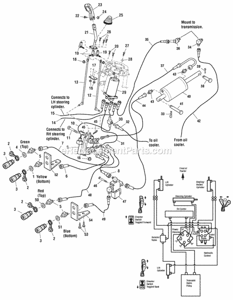 Hydraulic Group (986315) Diagram and Parts List for  Simplicity Lawn Tractor