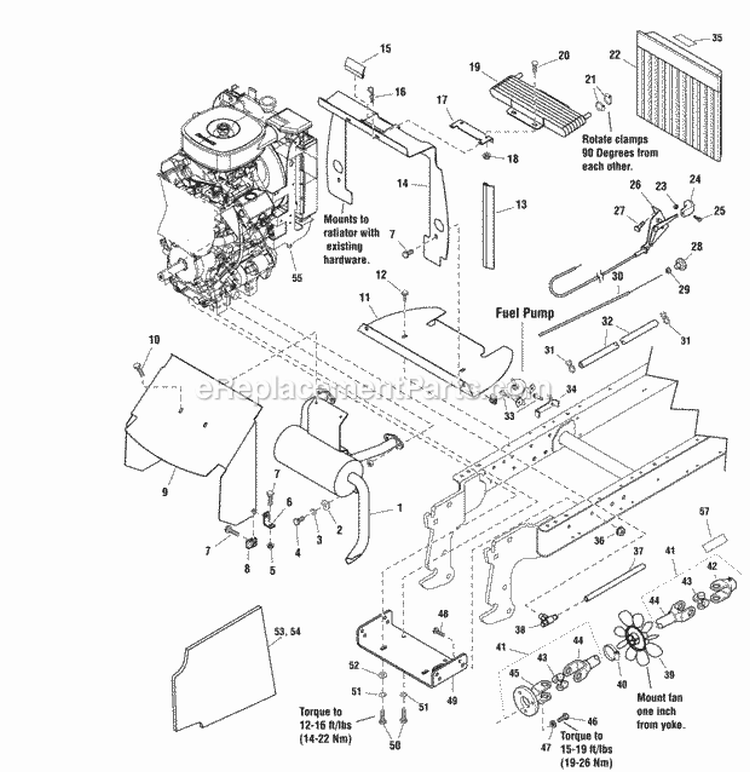 Engine Group - 27Hp Kawasaki (986364) Diagram and Parts List for  Simplicity Lawn Tractor