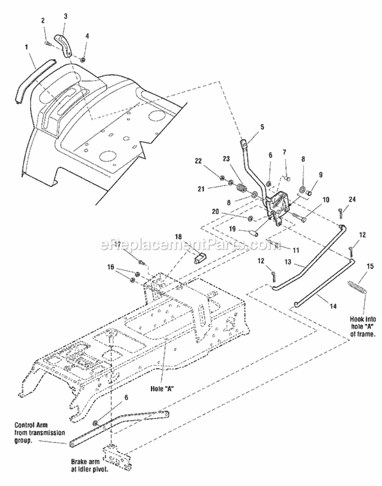 Controls Group - Cruise Control (985883) Diagram and Parts List for  Simplicity Lawn Tractor
