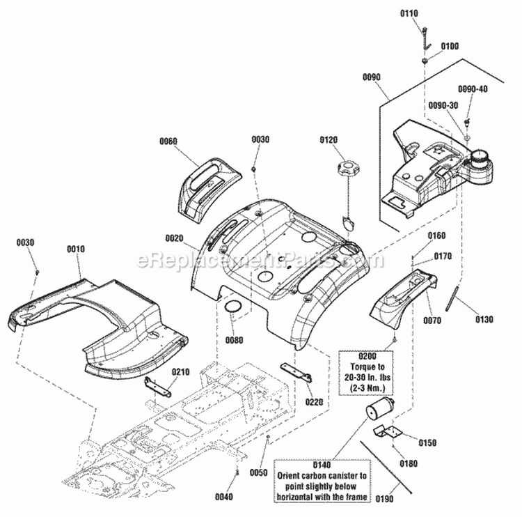 Seat Deck  Fuel Tank Group (2991036 2990941) Diagram and Parts List for  Simplicity Lawn Tractor