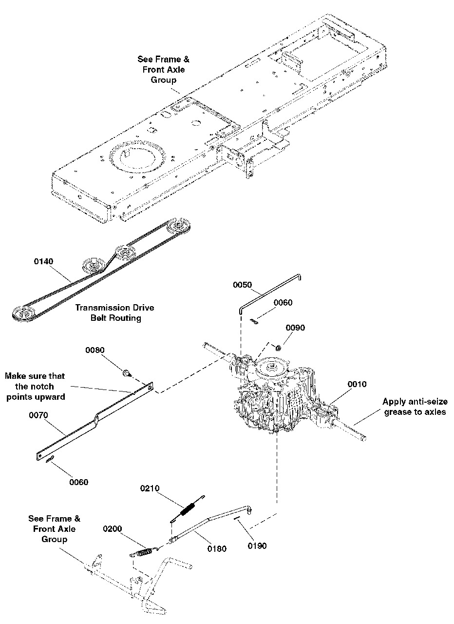 Transmission Group - Tuff Torq K46bl Diagram and Parts List for  Simplicity Lawn Tractor