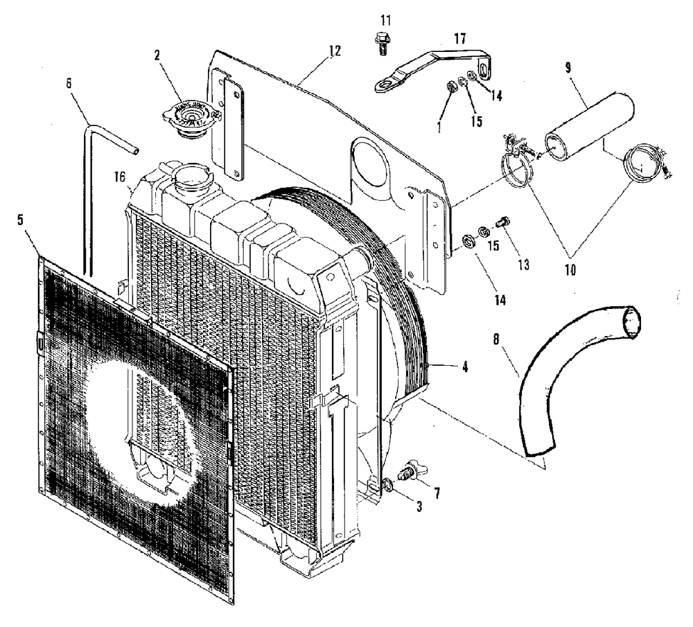 Radiator Group (3486i15) Diagram and Parts List for 2097151 Simplicity Lawn Tractor