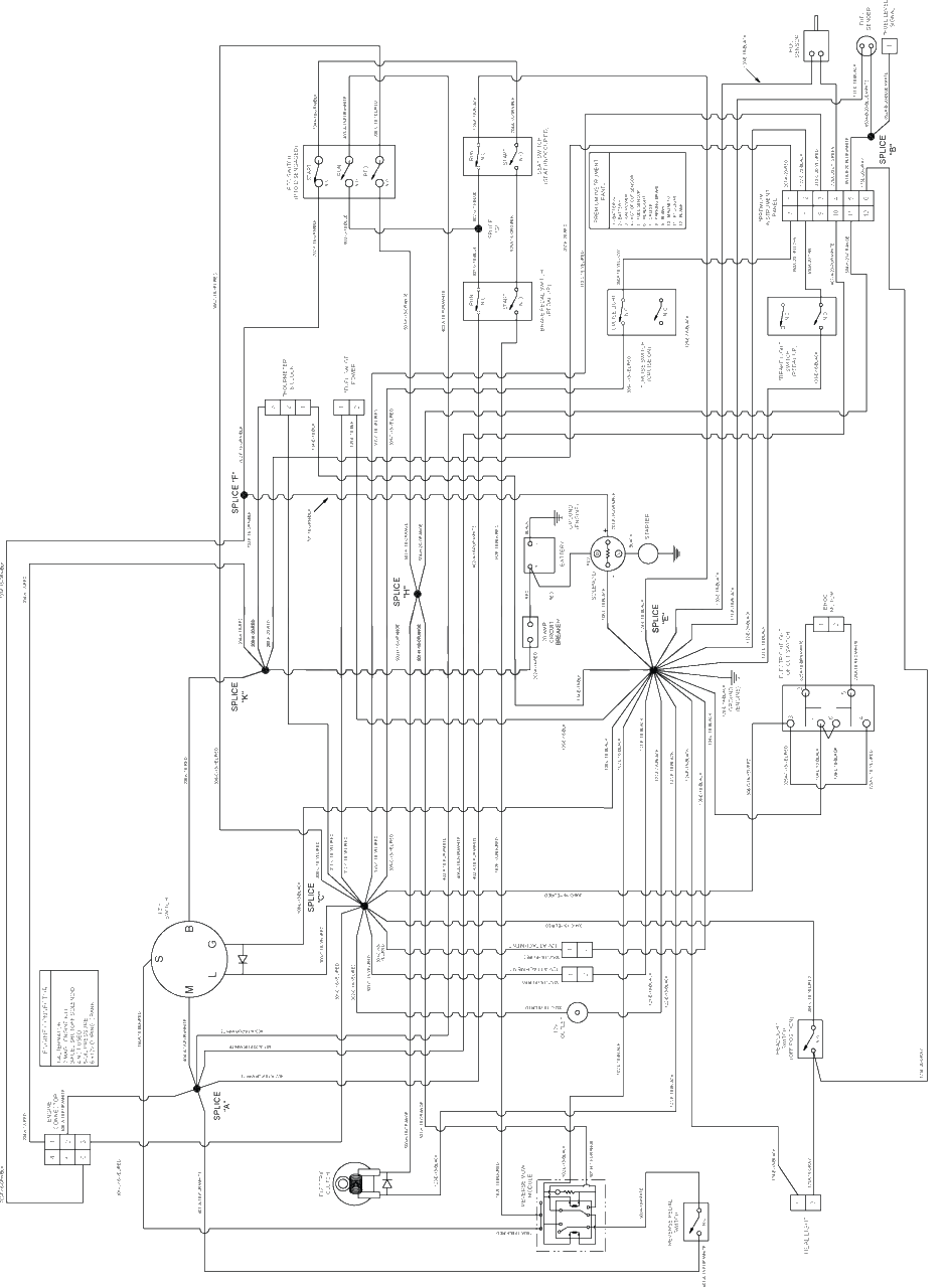 Electrical Schematic - Diagram and Parts List for  Simplicity Lawn Tractor