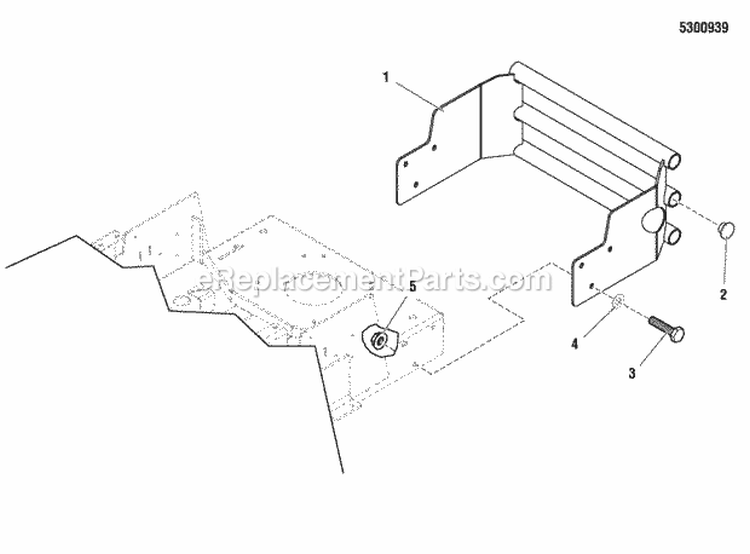Rear Bumper Group Diagram and Parts List for  Simplicity Lawn Tractor