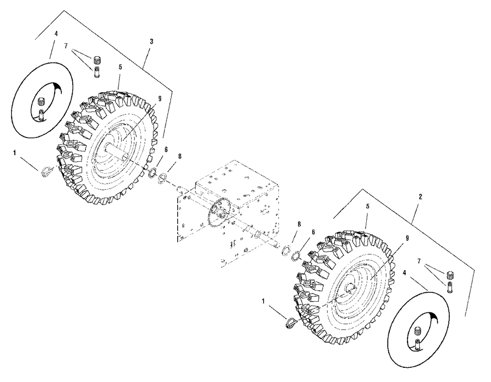 Wheel And Tire Group Diagram and Parts List for 1694985 Simplicity Snow Blower
