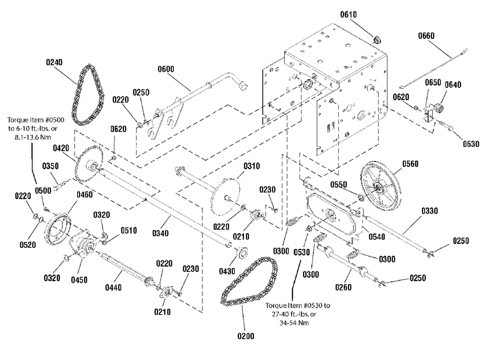 Traction Drive Group - Standard Diagram and Parts List for 1695660 Simplicity Snow Blower