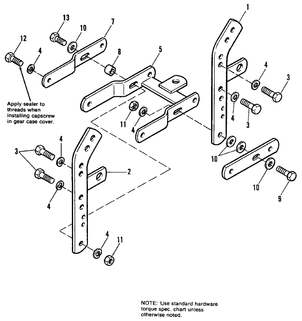 Draw Bar Group Diagram and Parts List for 1690475 Simplicity Lawn Tractor