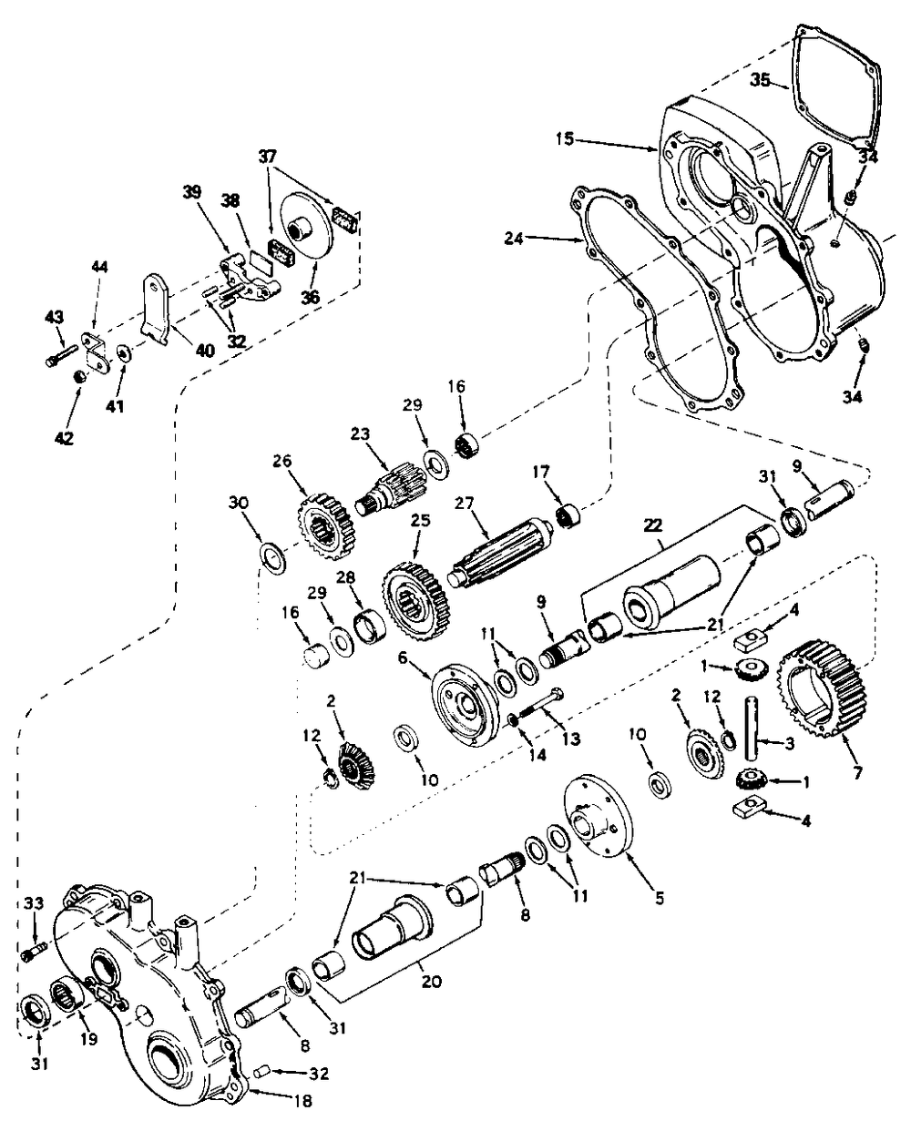 Peerless Gear Reduction And Differential Model 1323b Diagram and Parts List for 1691270 Simplicity Lawn Tractor