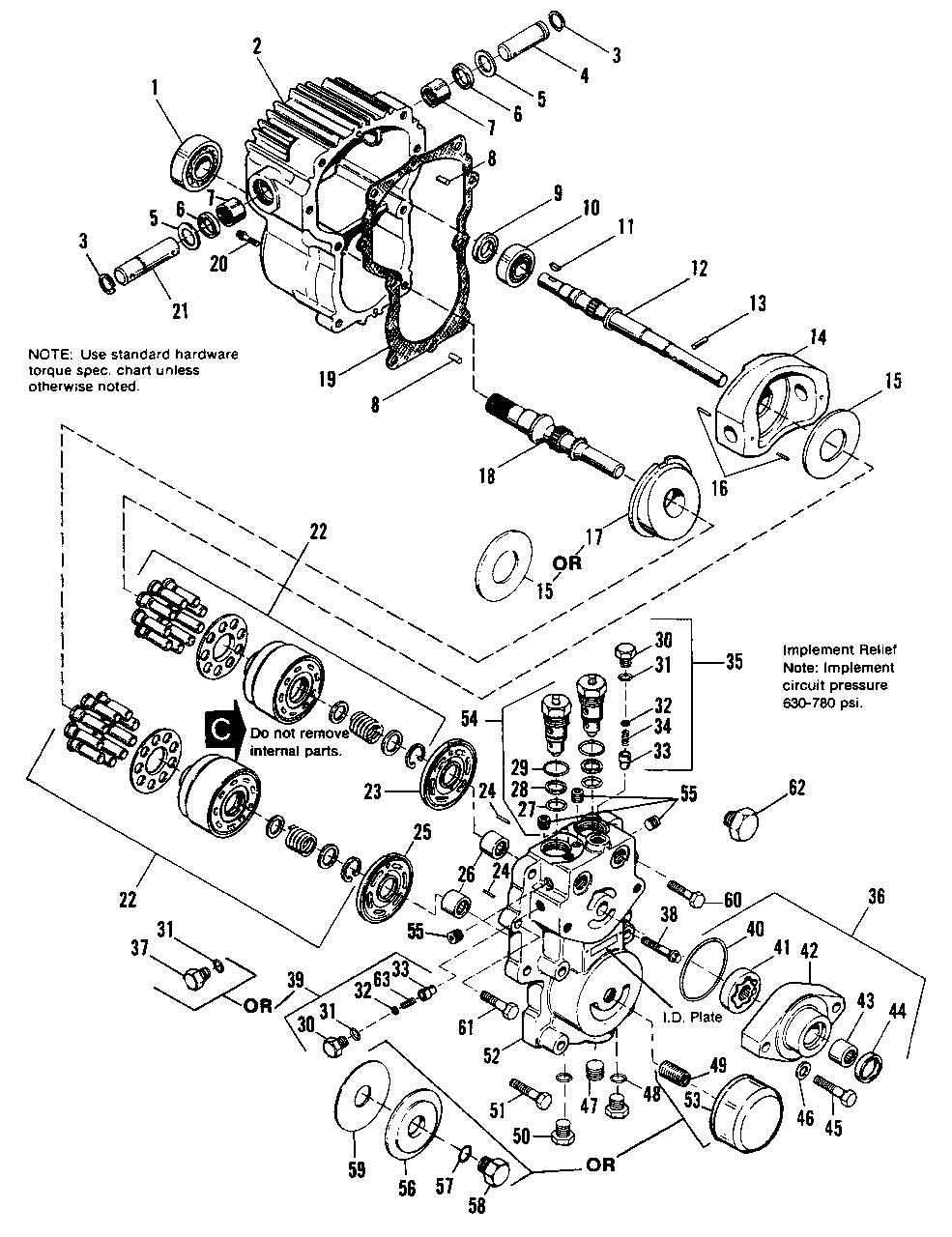 Hydrostatic Pump - Pump Model Nos. 1079,1204,1240,1241,1224,1230 Diagram and Parts List for 1690484 Simplicity Lawn Tractor