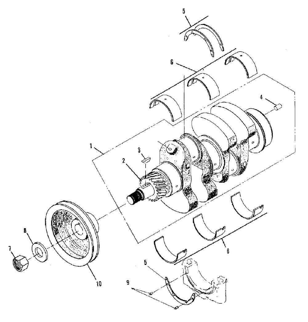 Crankshaft Group (3486i05) Diagram and Parts List for 2097151 Simplicity Lawn Tractor