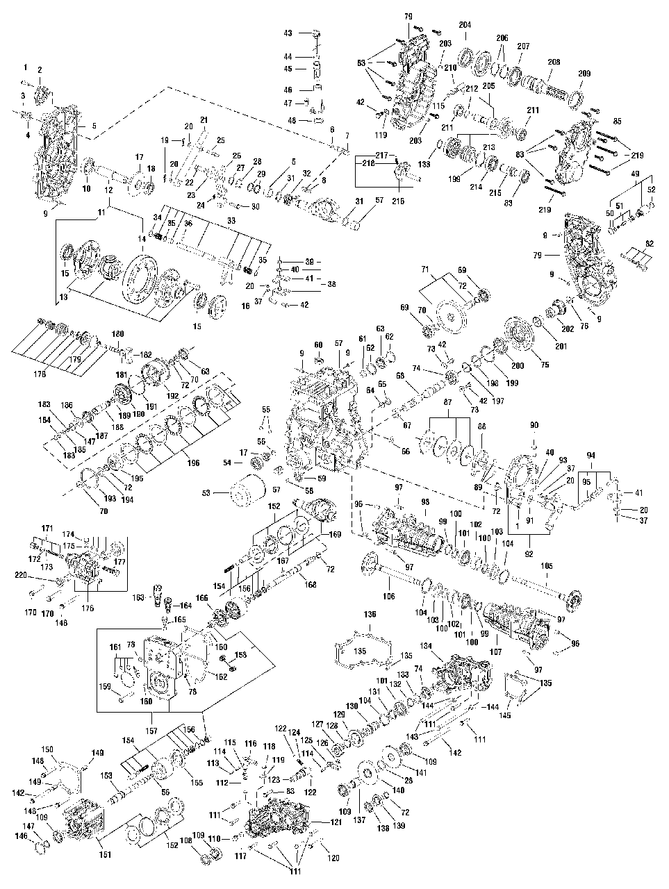 Transmission Service Parts - Tuff Torq K92, 4wd 540 Diagram and Parts List for  Simplicity Lawn Tractor