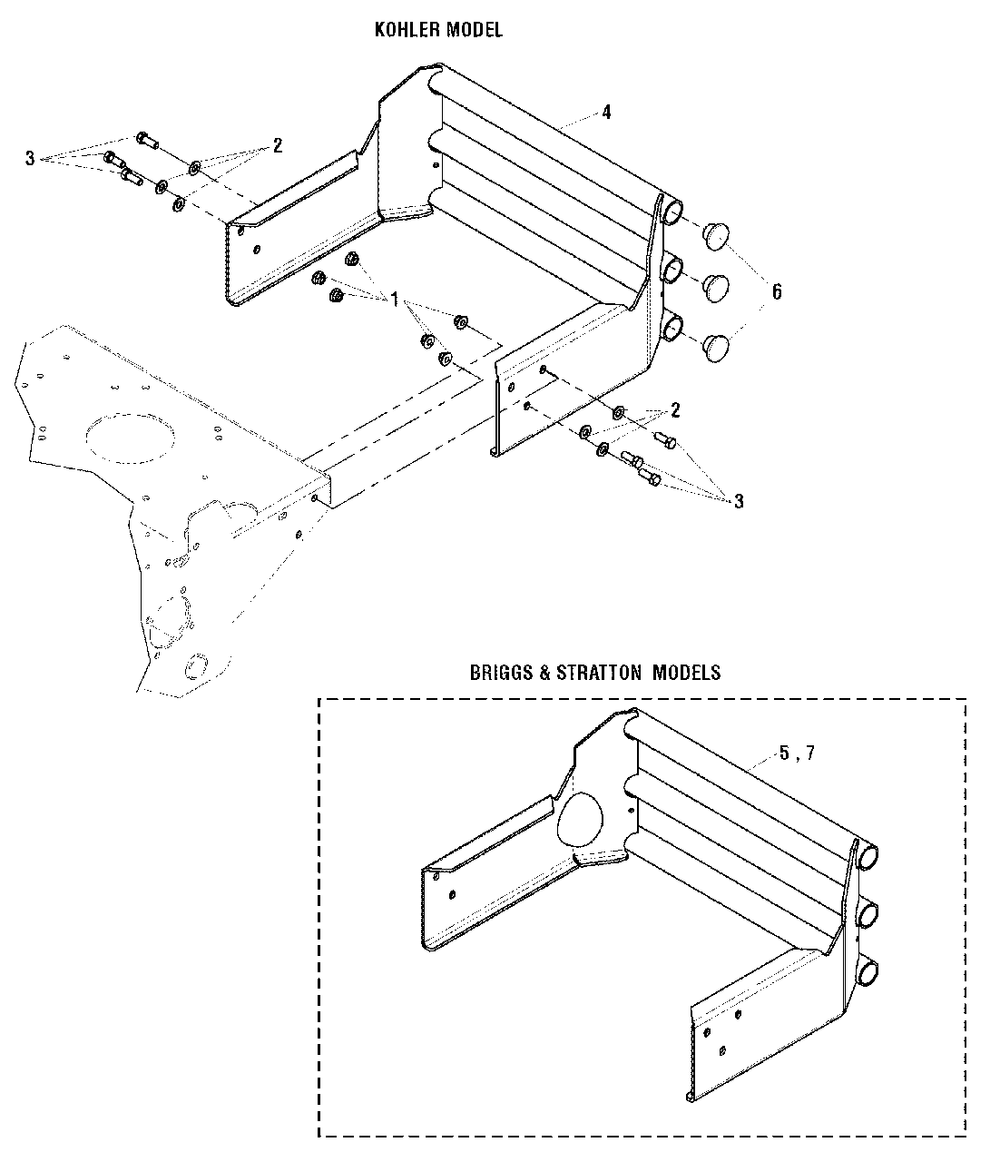 Bumper Group Diagram and Parts List for 5900947 Simplicity Lawn Tractor