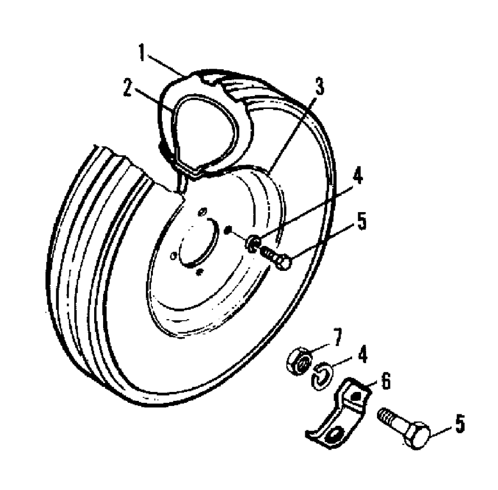 Wheel - Front Group (3486i67) Diagram and Parts List for 2097151 Simplicity Lawn Tractor