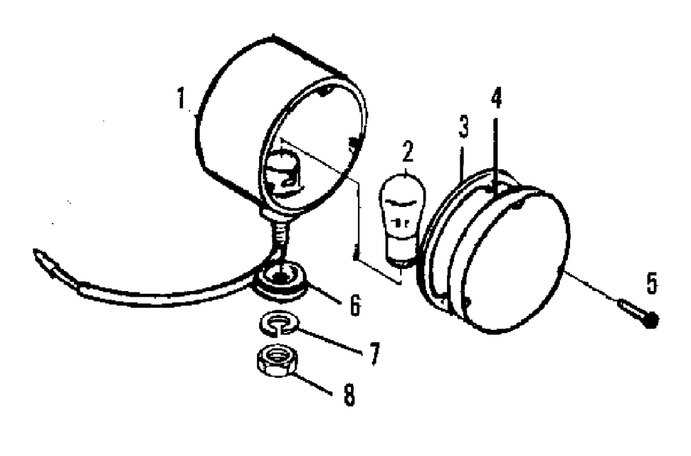 Electrical Lighting - Tail Lamp Group (3486i26) Diagram and Parts List for 2097151 Simplicity Lawn Tractor