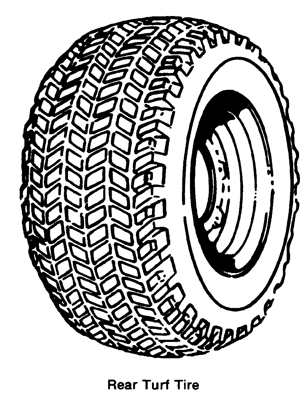Rear Tires, Turf Tread - 7112, 7114 Diagram and Parts List for 1690484 Simplicity Lawn Tractor