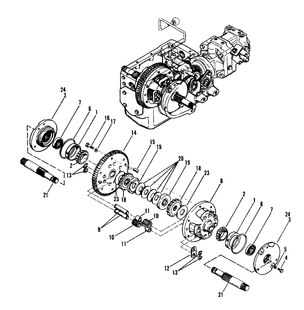 Differential Diagram and Parts List for 990953 Simplicity Lawn Tractor