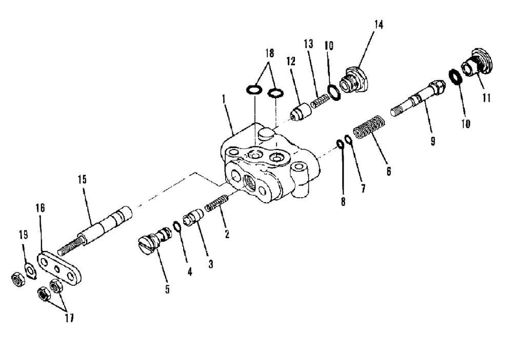 Control Valve Group (3486i74) Diagram and Parts List for 2097151 Simplicity Lawn Tractor