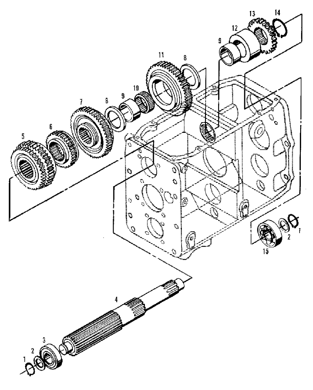 Transmission - Countershaft Group (3486i45) Diagram and Parts List for 2097151 Simplicity Lawn Tractor