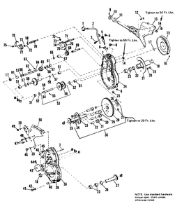 Transmission Group Diagram and Parts List for 1690008 Simplicity Lawn Tractor