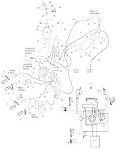 Hydraulic Group Diagram and Parts List for  Simplicity Lawn Tractor