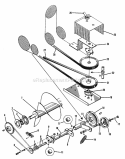 Snowthrower Drive Group (1505I56) Diagram and Parts List for  Simplicity Lawn Tractor
