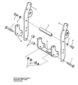 Draw Bar Group Diagram and Parts List for 1690484 Simplicity Lawn Tractor