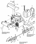Engine Exhaust  Drive Shaft Group - 7117 Diagram and Parts List for  Simplicity Lawn Tractor