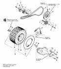 Drive Group Diagram and Parts List for  Simplicity Lawn Tractor