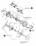 Rear Axle  Differential Group Diagram and Parts List for  Simplicity Lawn Tractor