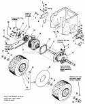 Transmission  Rear Tire Group Diagram and Parts List for  Simplicity Lawn Tractor