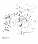 42 Mower Support Group Diagram and Parts List for  Simplicity Lawn Tractor