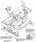 Frame  Footrest Group Diagram and Parts List for  Simplicity Lawn Tractor