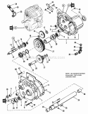 Transmission Group Diagram and Parts List for  Simplicity Lawn Tractor