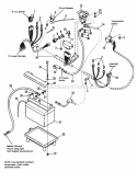 Electrical Group - Main Harness Diagram and Parts List for  Simplicity Lawn Tractor