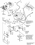 Engine Group - Electric Clutch (Twin Cylinder Briggs  Stratton) Diagram and Parts List for  Simplicity Lawn Tractor
