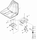 Seat Group Diagram and Parts List for  Simplicity Lawn Tractor
