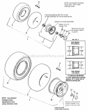 Wheels  Tires Group (Hydro) Diagram and Parts List for  Simplicity Lawn Tractor