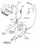 Electrical Group - Lower Harness Diagram and Parts List for  Simplicity Lawn Tractor