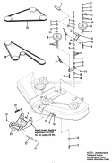 Clutch  Support Group Diagram and Parts List for  Simplicity Lawn Tractor