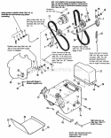 Engine  Frame Group Diagram and Parts List for  Simplicity Snow Blower