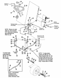 Steering Group Diagram and Parts List for  Simplicity Lawn Tractor