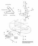 38 Mower Deck - Clutch  Support Diagram and Parts List for  Simplicity Lawn Tractor