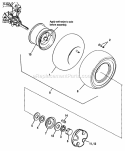 Rear Wheels  Tires Diagram and Parts List for  Simplicity Lawn Tractor