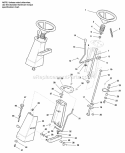 Front Column  Dash Diagram and Parts List for  Simplicity Lawn Tractor